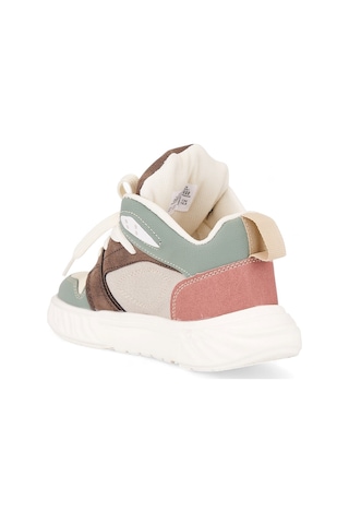 Nstil Unisex Çocuk Spor Ayakkabı Ortopedik Bağcıklı Cırtlı Desenli Kaymaz Taban Yürüyüş Sneaker 537 Bej - Kahverengi
