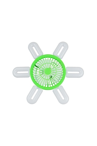 E27 Vidalı Fan Işığı 6u Katlanır Tavan Vantilatörü Açık Yeşil