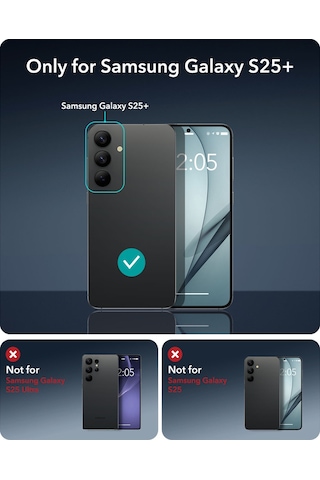 Esr Samsung Uyumlu S25 Plus Halolock Magsafe Classic Hybrid Silikon Kılıf Şeffaf Multicolor