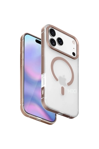 Apple Uyumlu iPhone 17 Pro Hbc-394 Himalayas Magsafe Kapak - Çöl Titanyum