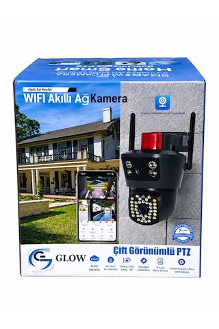 Glow Gl-302 6mp 2.8mm Çift Kamera 40 Led Wifi Black Ptz