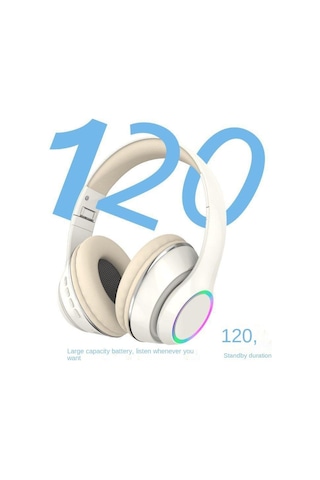 P101 Bluetooth Kulaklık 5.3 Headphone Şarjlı Rgb Led Işıklı Fm Radyo Sd Kart Type C Şarj Uyumlu