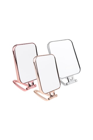 Suntek Dayanıklı Makyaj Aynası Yatakhane Banyo Kare Gümüş Gümüş