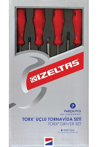 İzeltaş Torx Uçlu Tornavida Seti Takımı 7 Parça 4775008107