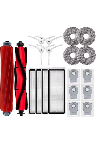 Junzhuodianpu Roborock Q Revo Maxv/p10 Pro Elektrikli Süpürgeler İçin 20'li Ana Fırça, Toz Torbası, Hepa Filtre Ve Paspas Paketi