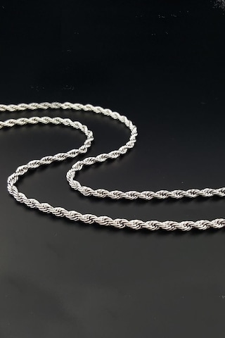 Pigado 316L Paslanmaz Çelik Burgu Zincir Kolye (390373753) Gümüş