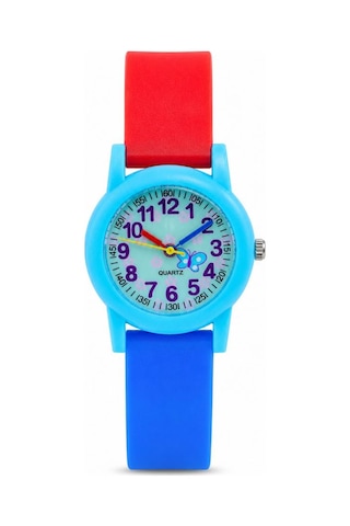 Kelebek Desenli Açık Mavi Kız Erkek Çocuk Kol Saati Analog Saat St-304414 Yeşil