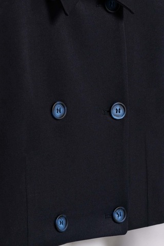 Kadın Lacivert Apolet Detaylı Crop Blazer Lacivert