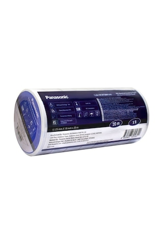 Panasonic Fr Pvc Elektrik İzolasyon Bandı Beyaz 20m 1.80cm X 0,125mm - 8 Adet
