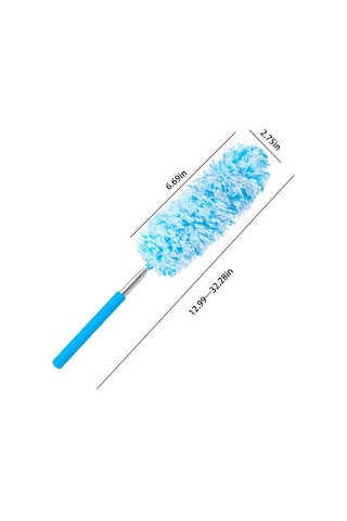 Mufunye Ev Temizliği İçin Elle Tutulan Yıkama Eliyebilen Mikrofiber Elektrostatik Toz Tüpü Mavi