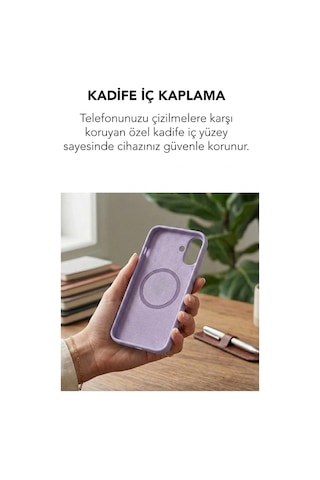 Apple İphone 17 Uyumlu Magsafe Lansman Silikon Kılıf Lila