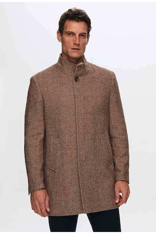 D's Damat Ds Damat Regular Fit Kahverengi Balıksırtı Kaban 1HF08ORT10003 Kahverengi