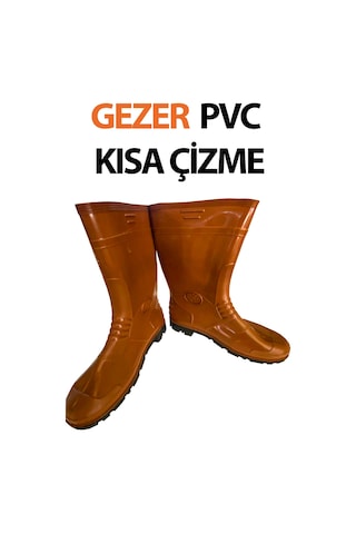 Gezer Krep Kısa Çizme Siyah Tabanlı