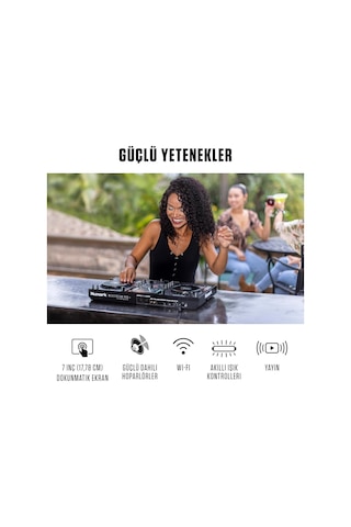 Numark Mixstream Pro+ Bağımsız Dj Controller, Amazon Music Unlimited Yayını, Mikser, Dokunmatik Ekran, Wifi, Hoparl