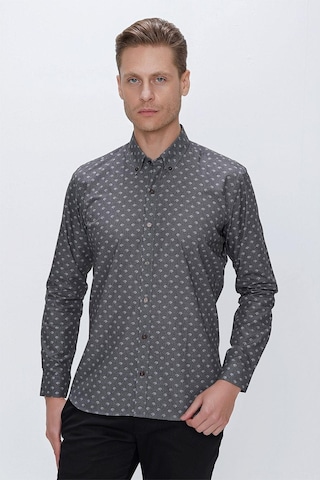 Efor G 1518 Slim Fit Gri Spor Gömlek Gri