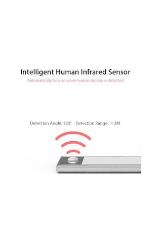 Vkemall 23.5cm Led Klozet Işığı, İnsan Hareket Sensörlü, Usb Şarjlı, Yüksek Parlaklık, Dolap/koridor/umut İçin Uygun, Beyaz Işık