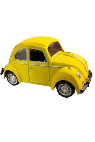 Nostaljik Metal Araba Siyah 8cm Sarı