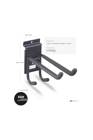 Youmex Çift Katlı Çelik Garaj Demiri: Bisiklet, Süpürge, Bahçe Aletleri İçin Duvarlı Çekici Depolama Kanca 820