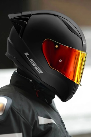 LS2 Rapıd 2 Race Kırmızı Şeffaf Camlı Kask Mat Siyah