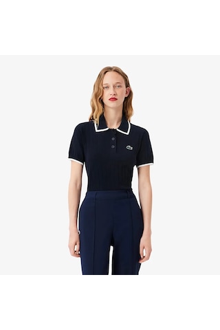 Lacoste Kadın Regular Fit Kısa Kollu Polo Yaka Trikot-shirt Siyah