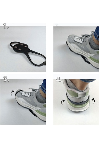 Konesam Motorcycle Spor Ayakkabı Koruması - Çakmak Taşı Özellikli Topuk Koruması, 4 Adet Alyuminyum Çakmak Taşı İle Tek Adet