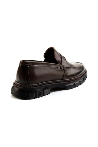 Kahve Hakiki Deri Erkek Loafer Ayakkabı E01795025641 Kahve