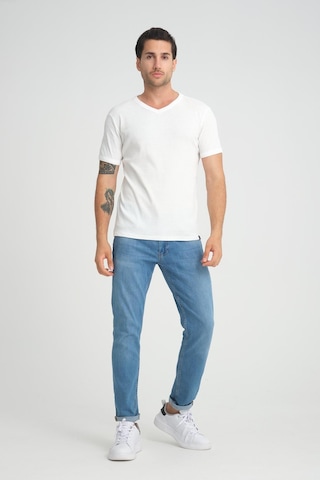Alexander Gardi Alexandergardı Fitilli V Yaka Regular Fit T-shirt E24-74602 001