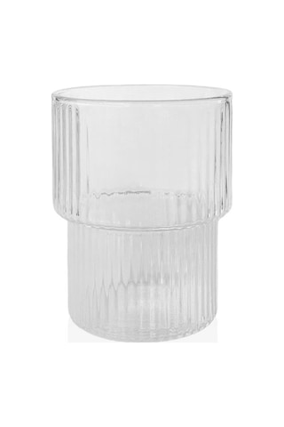 The Mia Çizgili Cam Bardak 150 Ml