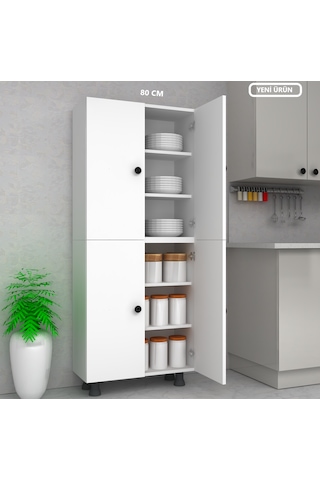Çok Amaçlı Dolap 80 Cm Mutfak Kiler Banyo Dolabı