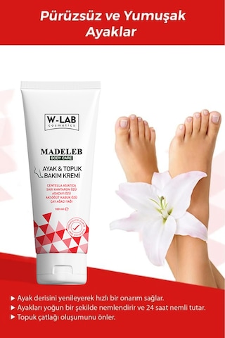 W-Lab Cosmetics Ayak Ve Topuk Bakım Kremi 100 ML