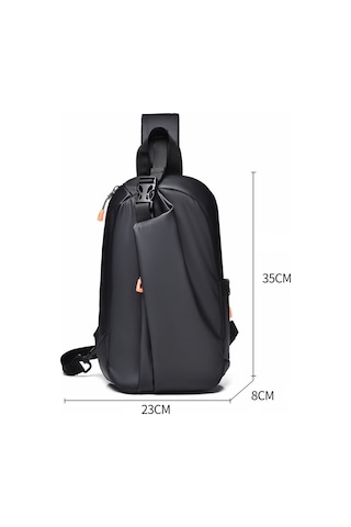 Sones Weıxıer 6013 Günlük Tek Omuzlu Çapraz Çantalar Çok İşlevli Motosiklet Spor Göğüs Çantası Gri