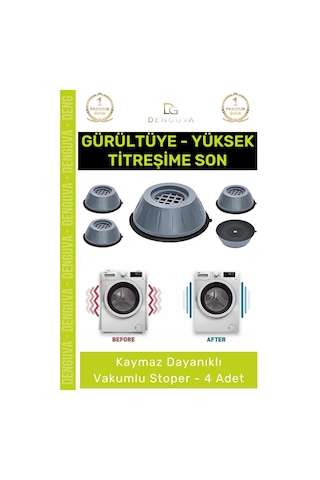 Ayakpedi Titreşim Önleyici Gürültü Emici Kaymaz Taban Çamaşır Bulaşık Makinesi 4 Adet Ayak Pedi