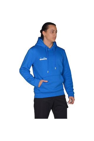 Diadora Bergamo - Erkek Saks Pamuklu Spor Sweatshirt Mavi