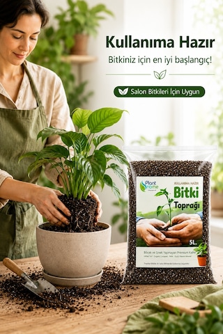 Bitki Toprağı Cocopeat Perlit Karışımlı Kullanıma Hazır Böcek Yapmayan Özel Karışım 5 Litre -