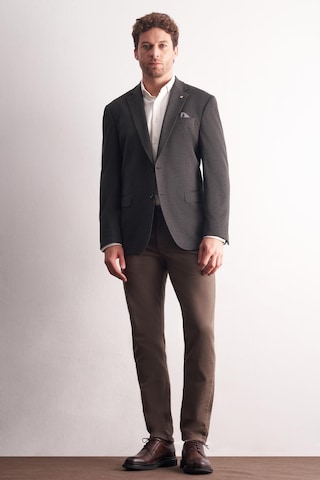 İmza Haki Mono Yaka Kendinden Desenli Pamuklu 4 Drop Comfort Fit Classic Ceket 1002255158 Haki