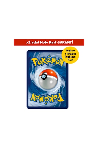 İngilizce Lisanslı X10 Adet Oyun Kartı X2 Adet Holo Kart