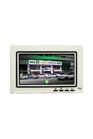 2 Daire Nts 2015-b 7'' Görüntülü Diafon Beyaz-8003 Tuş Takımlı Şifreli Zil Panelli Set