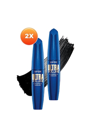 Avon Ultra Volume Suya Dayanıklı Maskara Blackest Black 2'li