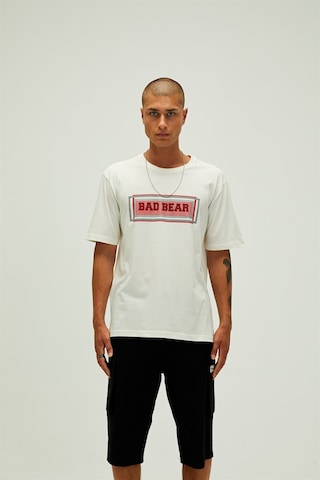 Bad Bear Mesh Erkek T-Shirt-23204 Beyaz