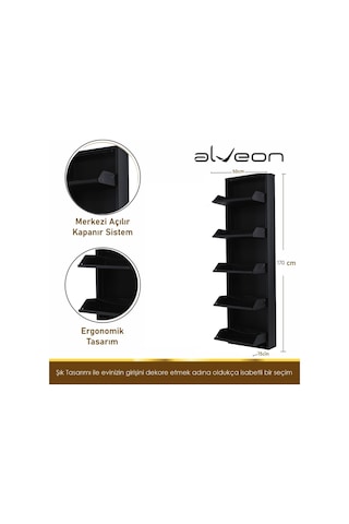 Alv-1005 Alveon Metal Ayakkabılık Siyah