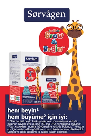 Sorvagen Grow & Brain Takviye Edici Gıda 150 ML Sorvagen Grow & Brain Takviye Edici Gıda 150 ML