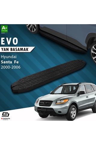 S-dizayn Hyundai Santa Fe Evo Siyah Yan Basamak 163 Cm 2000-2006