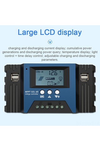 Honmex 12/24v Otomatik Mppt Güneş Enerji Kontrolörü 40a, 4 Usb Çıkışı İle Akıllı Şarj Yönetimi