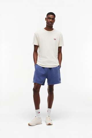 Tommy Hilfiger Tjm Reg Badge Tee Ext Erkek Bej T-shirt - Dm0dm20322