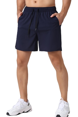Moveevo Erkek Spor Şortu: Hızlı Kuruyan, Esnek Bel Çemberi, Cepli, Basketbol-koşu-fitness İçin Koyu Mavi, Avrupa Beden S