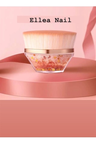 Simli Tırnak Toz Fırçası - Pembe