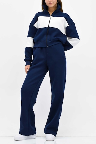 Garnili Eşofman Takımı Lacivert-beyaz Lacivert