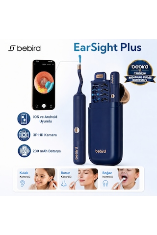 Bebird Earsight Plus Hd Kameralı Akıllı Görsel Kulak Temizleme Cihazı- Mavi