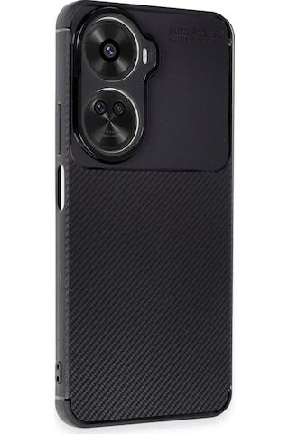 Newface Huawei Nova 12 Se Kılıf Auto Focus Karbon Kapak - Siyah Resimdeki