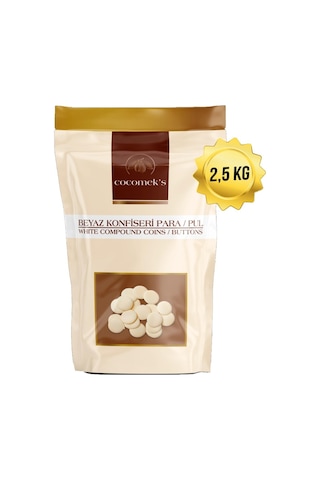 Cocomeks Beyaz Konfiseri Para Pul Çikolata 2.5kg Cocomeks Beyaz Konfiseri Para Pul Çikolata 2.5kg